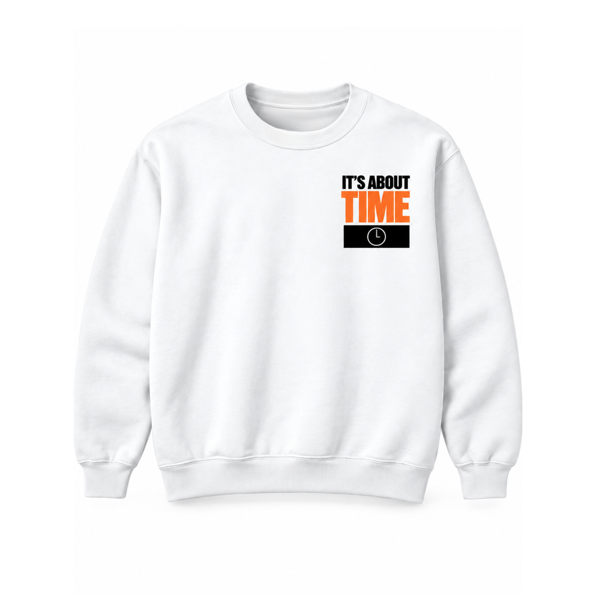 It's About Time Exhibition Crewneck Sweatshirt - White