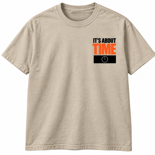 It's About Time Exhibition Tee- Canvas Tan