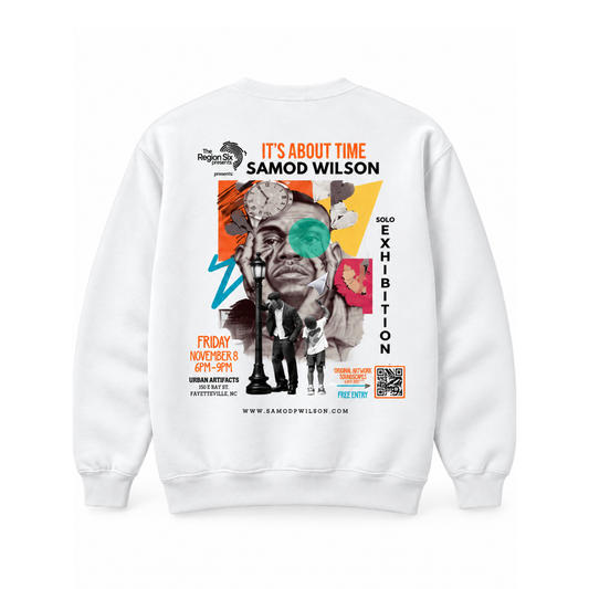 It's About Time Exhibition Crewneck Sweatshirt - White