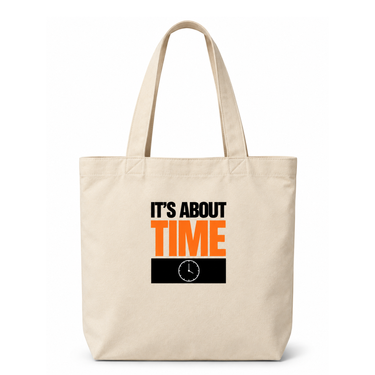 It's About Time Canvas Tote